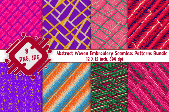 Abstract Woven Embroidery for Business