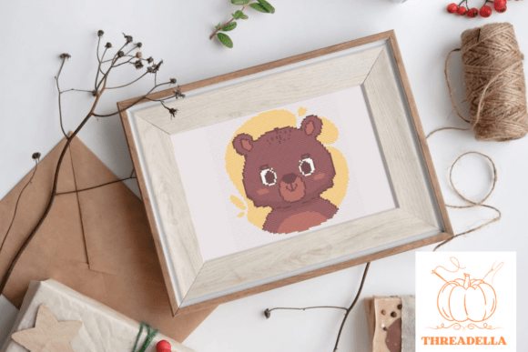 Bear Cross-Stitch Pattern: A Whimsical Woodland Design