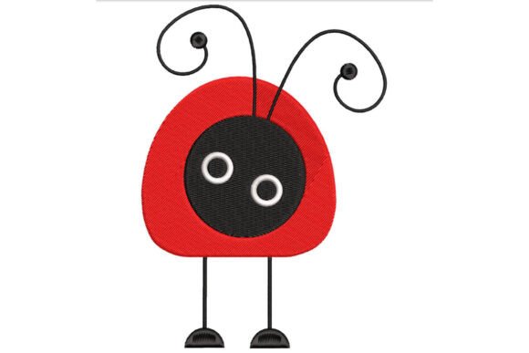 Charming Funny Ladybug for Holiday Embroidery