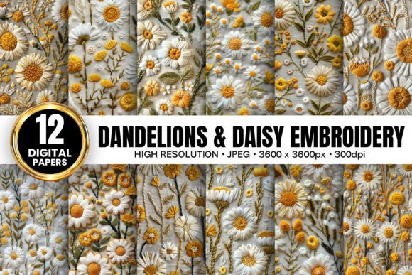 Dandelions Daisy Flowers Embroidery Review