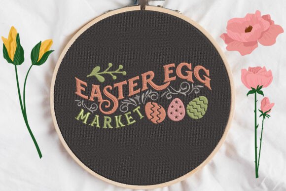 Easter Egg Market: A Charming Embroidery Design