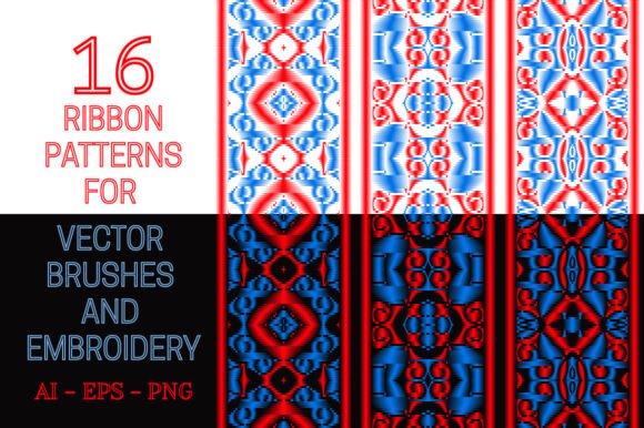 Elegant 16 Ribbon Embroidery Brush Patterns