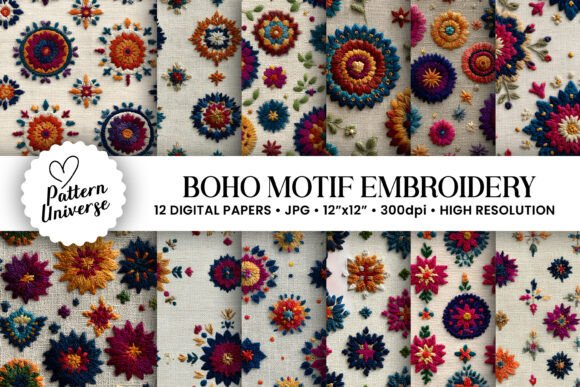 Exploring Boho Motif Embroidery Patterns