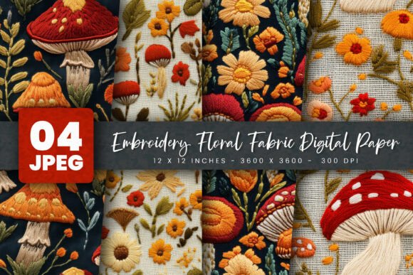 Floral Embroidery for Premium Sweatshirts