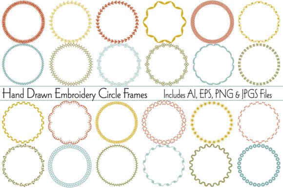 Hand Drawn Embroidery Circle Frames: A Review