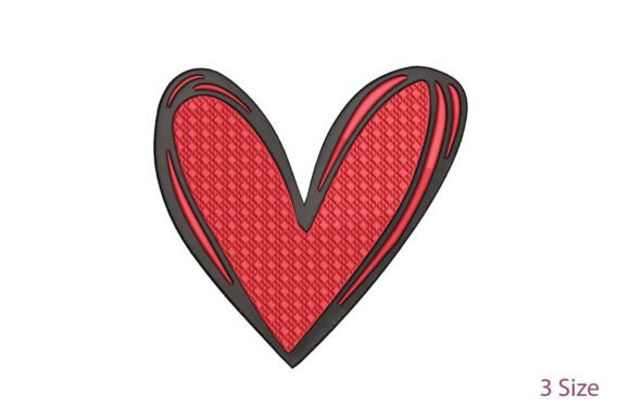 Heart Love Embroidery Design for Boutique Apparel