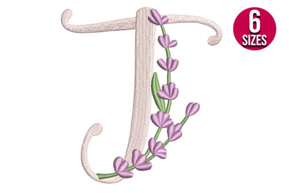 Lavender Font Letter J: A Stylish Embroidery Choice