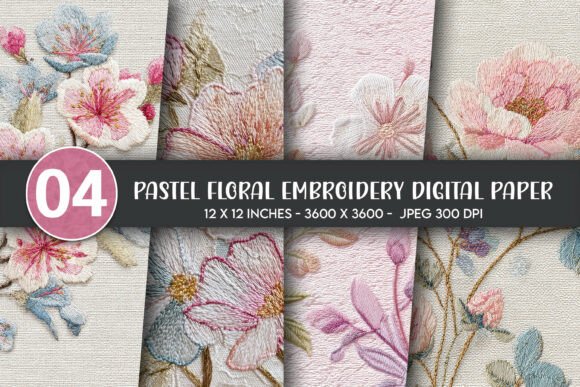 Pastel Floral Embroidery for Chic Sweatshirts