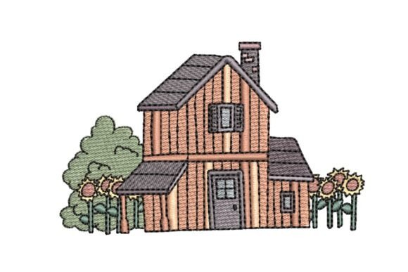 Wooden Farmhouse: A Charming Addition for Embroidery